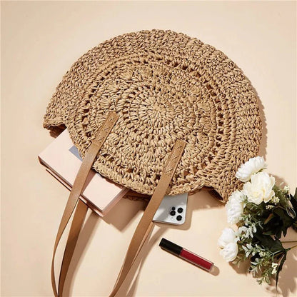Riviera Retro Straw Shoulder Bags